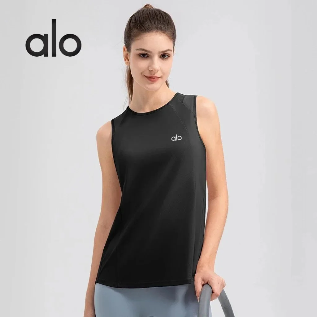 Alo Yoga Alo Solid Black Tank Top Women's Athletic Wear Black - 1