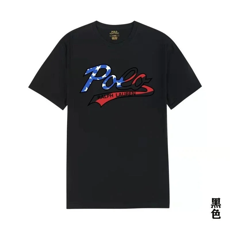 Polo Ralph Lauren Polo Ralph Lauren American Flag Polo T-Shirt Black Black - 1