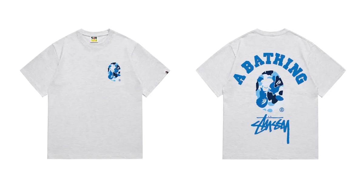 A Bathing Ape A Bathing Ape BAPE STA 211 Grey T-Shirt Grey - 1