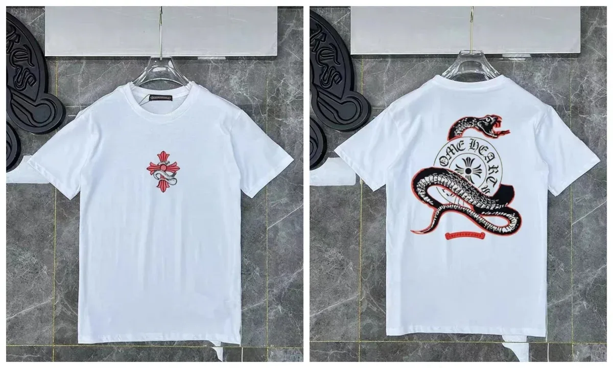 Chrome Hearts Chrome Hearts CH Cross One Heart White T-Shirt White