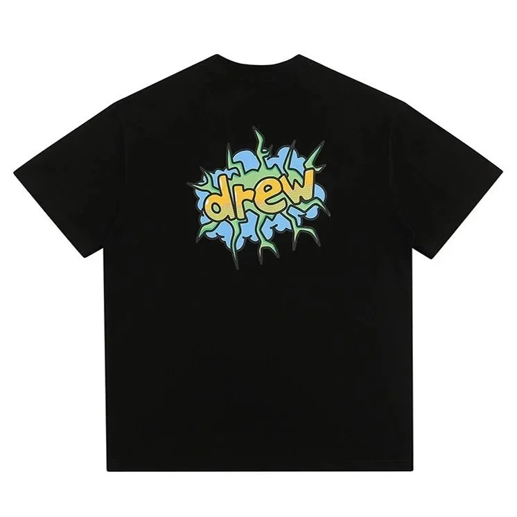 Other Black Drew Tee with Colorful Back Print T-Shirt Black - 1