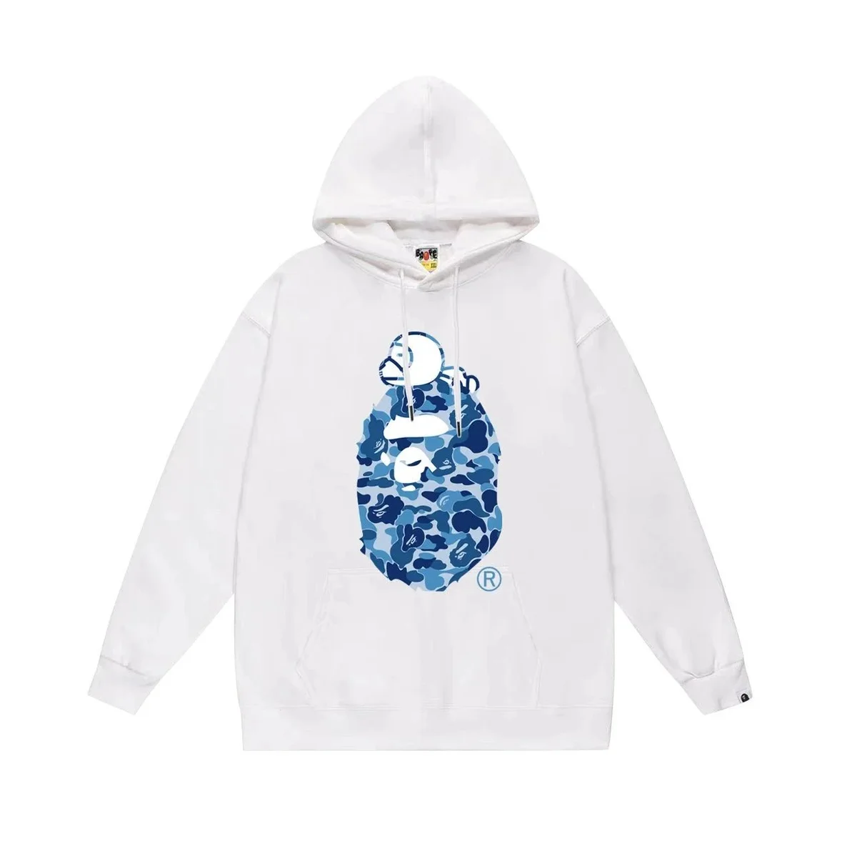 A Bathing Ape A Bathing Ape BAPE STA White Blue Camo Hoodie White - 1