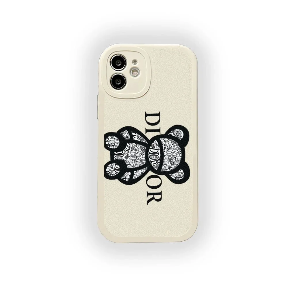 Dior Dior Teddy Bear Print Phone Case Beige Beige