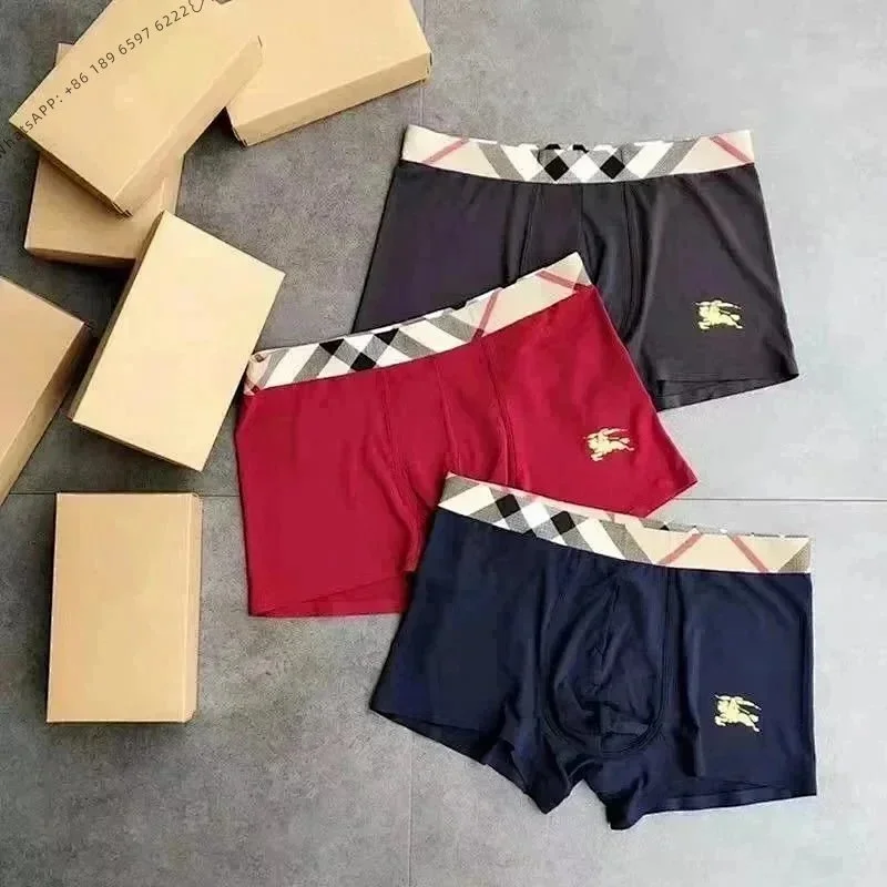 Burberry Burberry Grey/Red/Blue Boxer Shorts Multicolor - 1