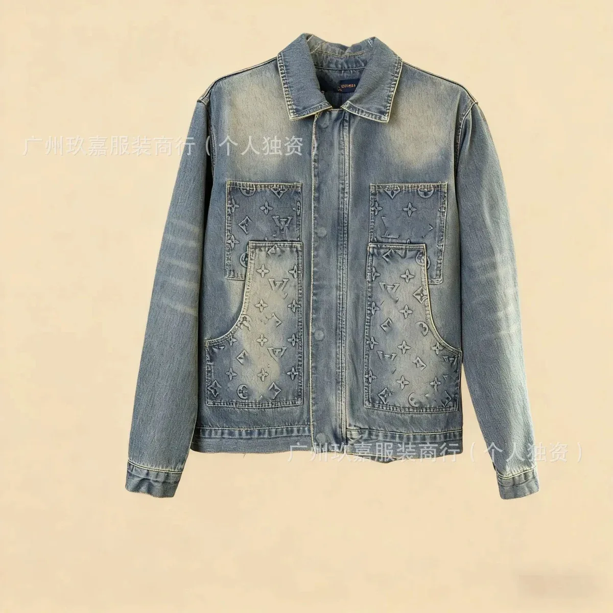 Louis Vuitton Louis Vuitton Monogram Denim Jacket Washed Blue Blue