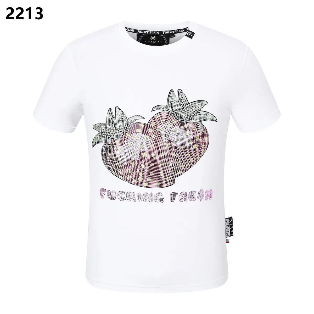 Philipp Plein Philipp Plein F$cking Fresh Strawberry T-Shirt White White - 1