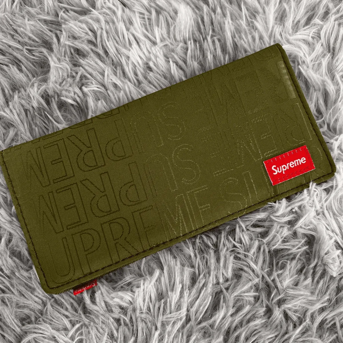 Supreme Supreme Full Embroidery Long Green Wallet Green - 1