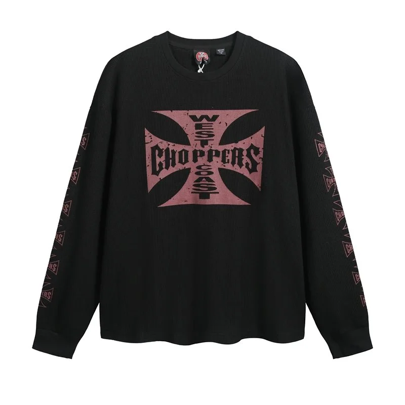 West Coast Choppers West Coast Choppers Black/Pink Graphic Long Sleeve T-Shirt Black - 1