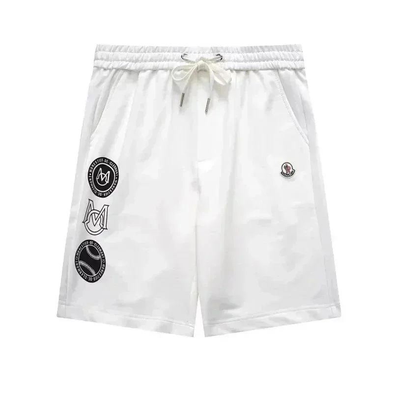 Moncler Moncler White Printed Logo Shorts White