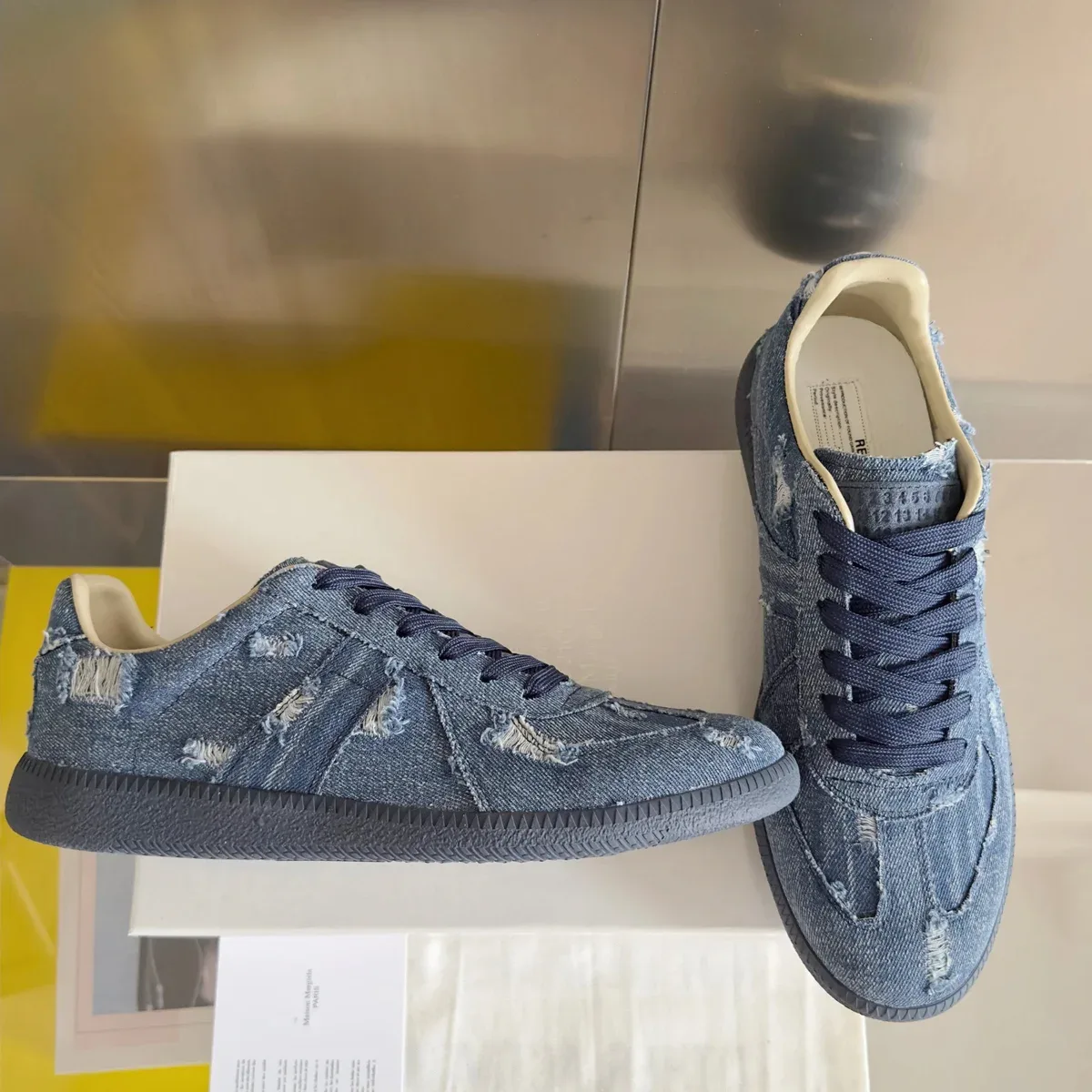 Maison Margiela Maison Margiela Replica Denim Blue Sneakers Blue - 1