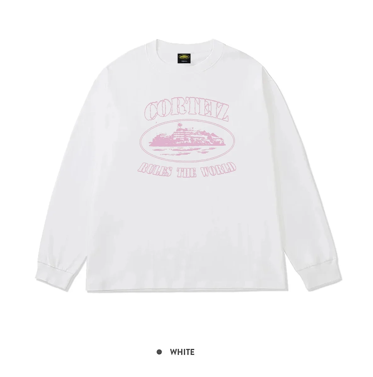 Corteiz Cortez Rules the World White Long Sleeve T-Shirt White - 1
