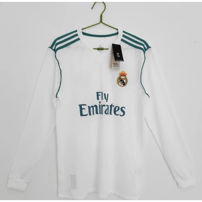 Adidas Adidas Real Madrid Home Jersey White Long Sleeve White - 1