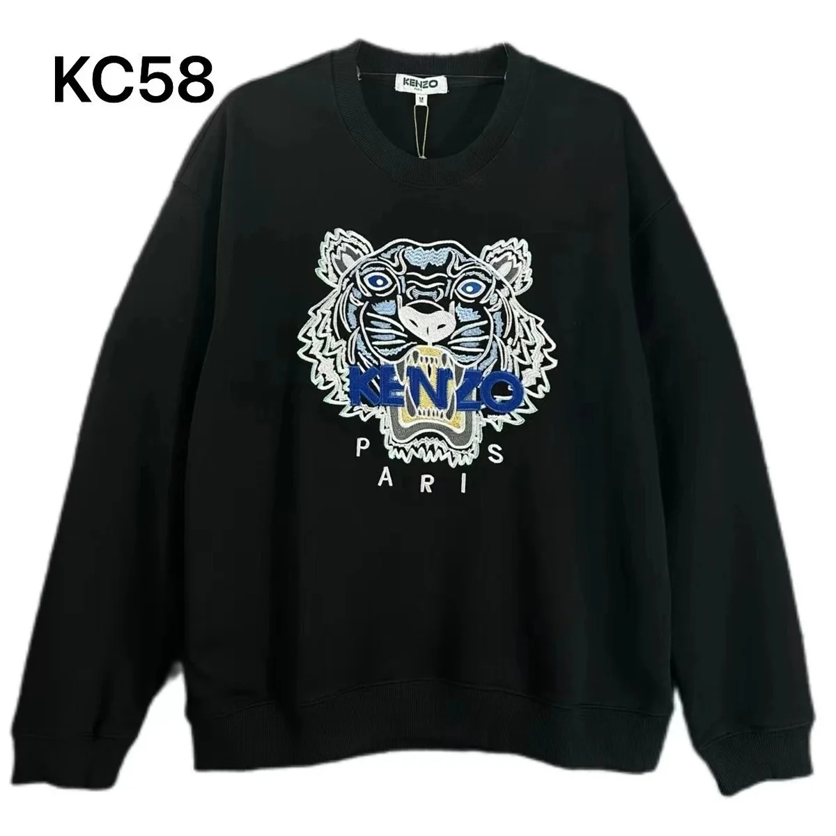 Kenzo Kenzo KC58 Tiger Embroidery Sweatshirt Black Black - 1