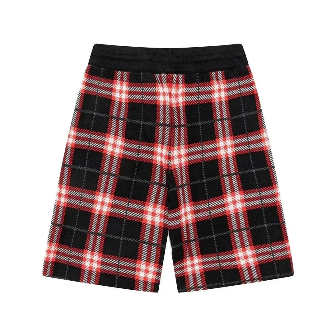 Other Plaid Shorts Black/Red Checkered Casual Black - 1