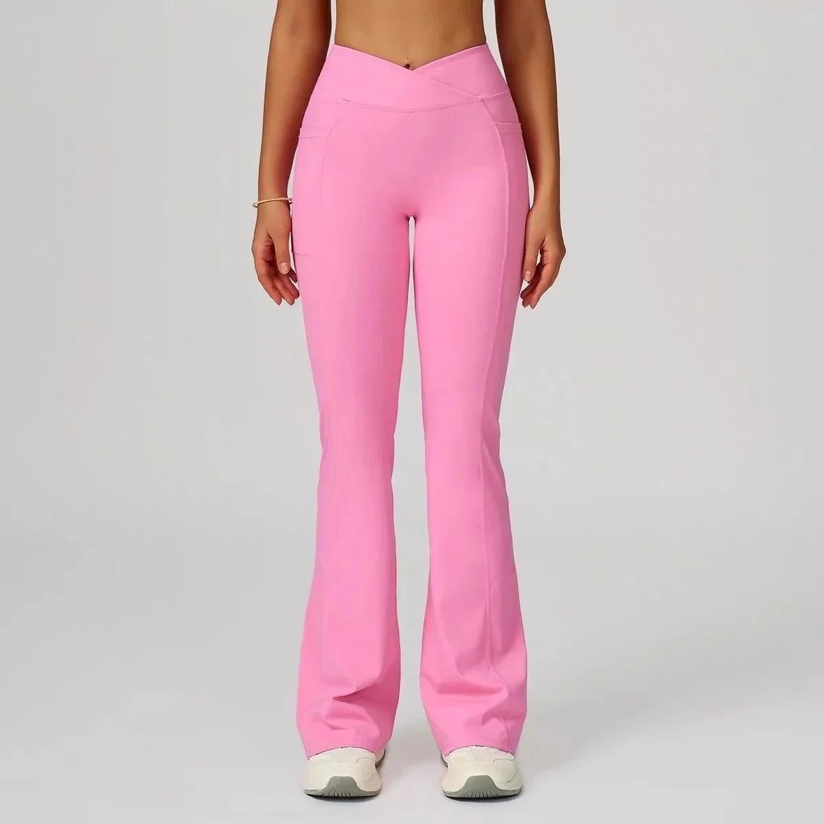 Other Pink Flare Leggings Yoga Pants Pink - 1