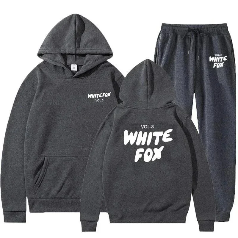 White Fox White Fox Vol.3 Grey Hoodie & Pants Set ALBB-015 Grey - 1