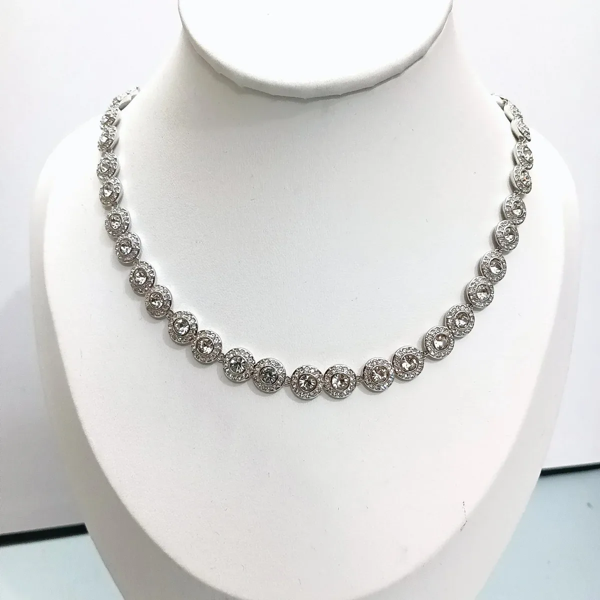 Other Silver Crystal Necklace Elegant Jewelry Silver - 1