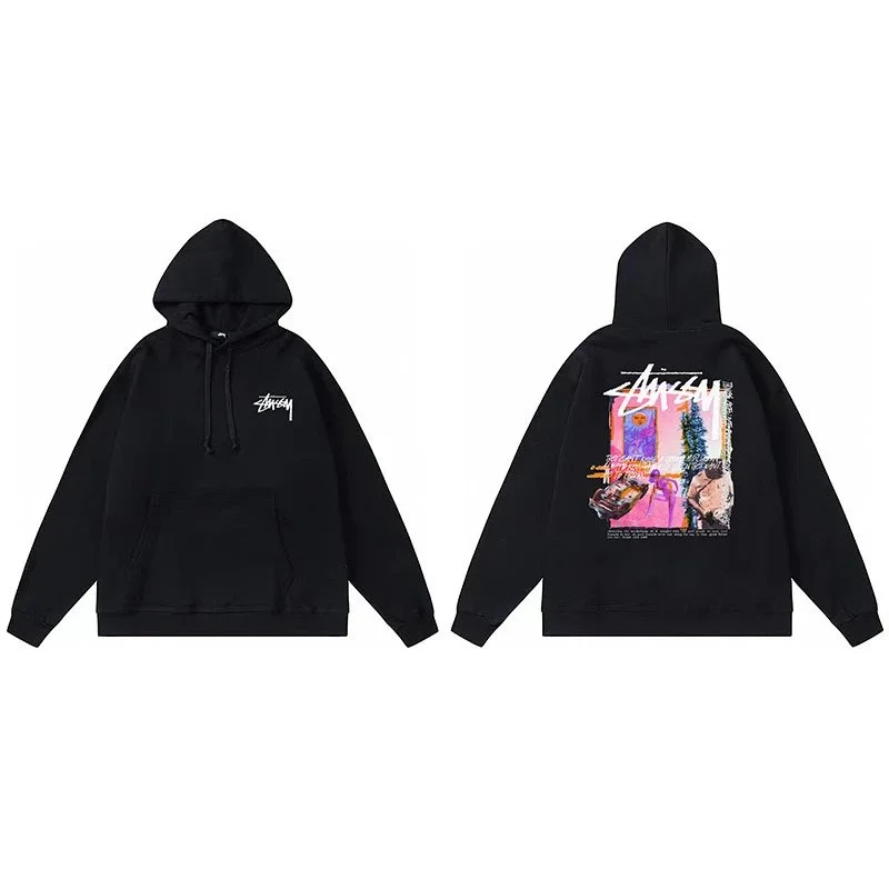 Stussy Stussy Stüssy Bear Black Hoodie Black - 1
