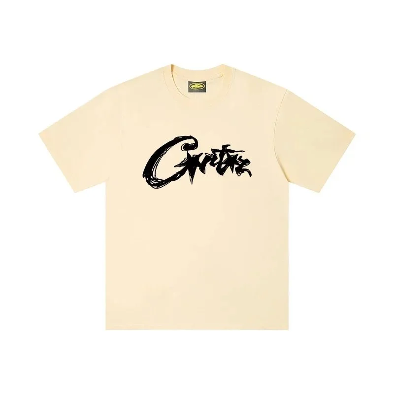 Other Unisex Beige 'Gretel' Script T-Shirt Beige - 1