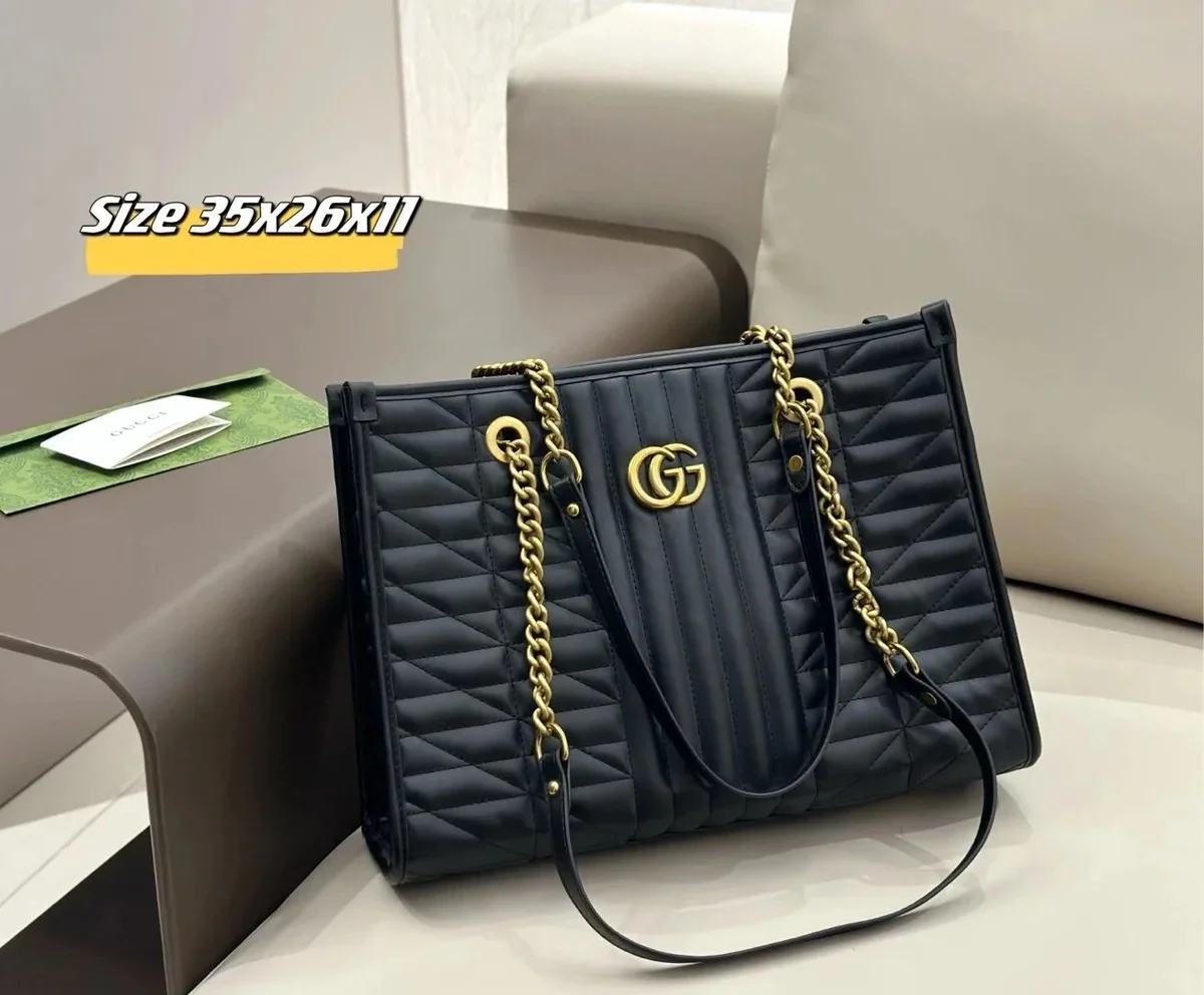 Gucci Gucci GG Marmont Black Tote Bag Black - 1