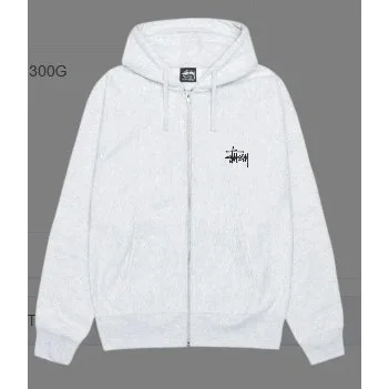 Stussy Stussy Stüssy Zip-Up Hoodie Light Grey Grey - 1