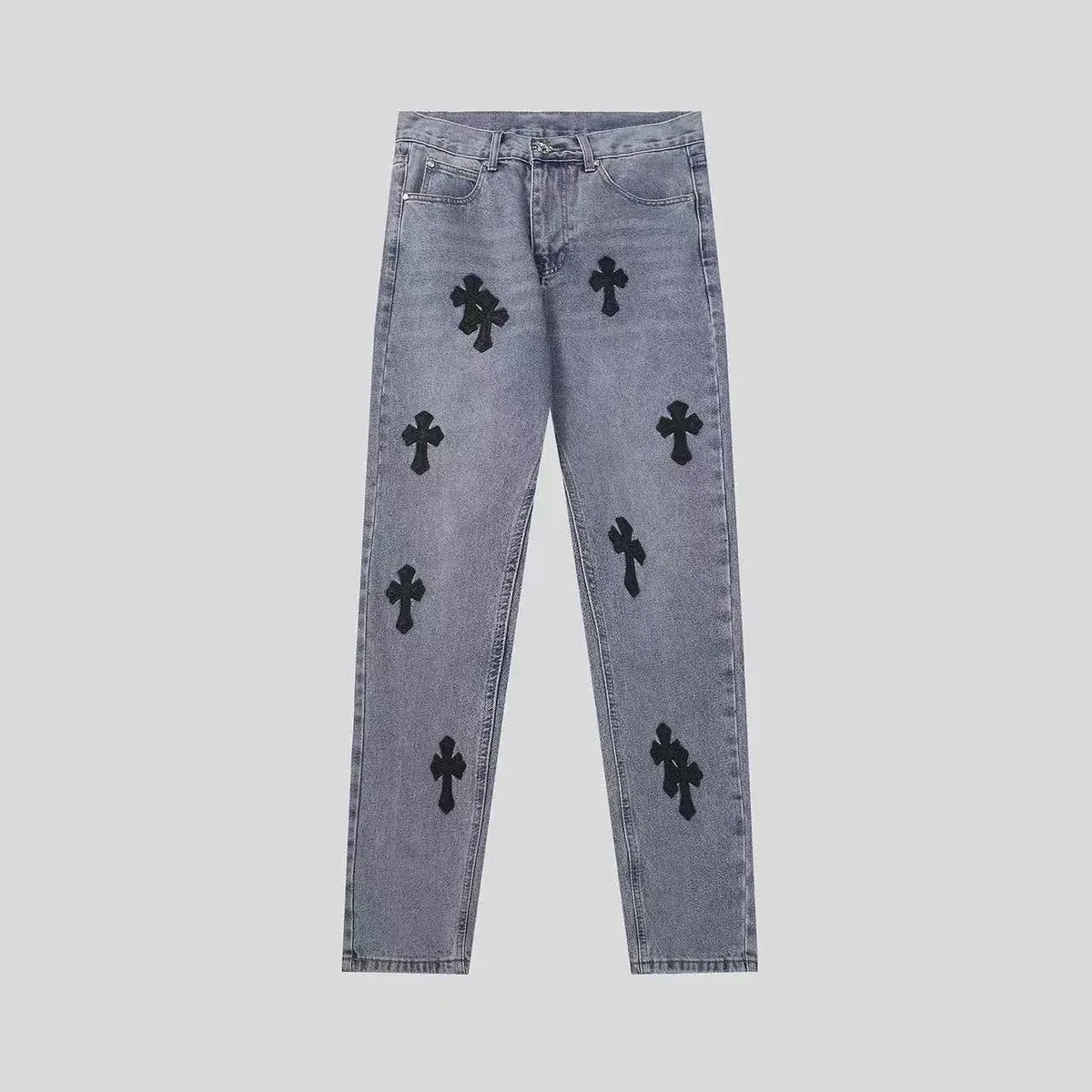 Chrome Hearts Chrome Hearts CH Cross Light Wash Denim Jeans Blue