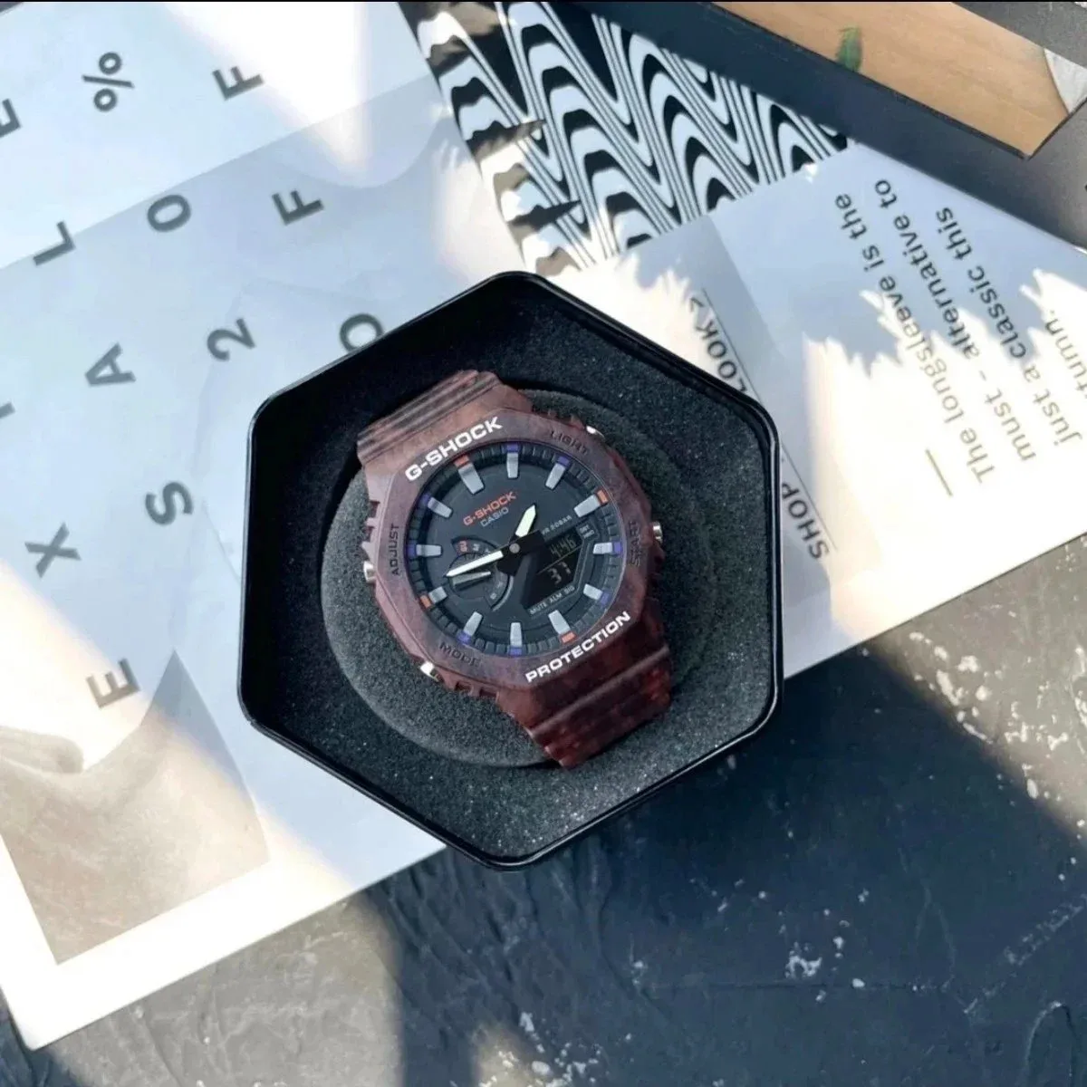 Casio Casio G-Shock GA-100 Wood Series Coffee Watch Brown - 1
