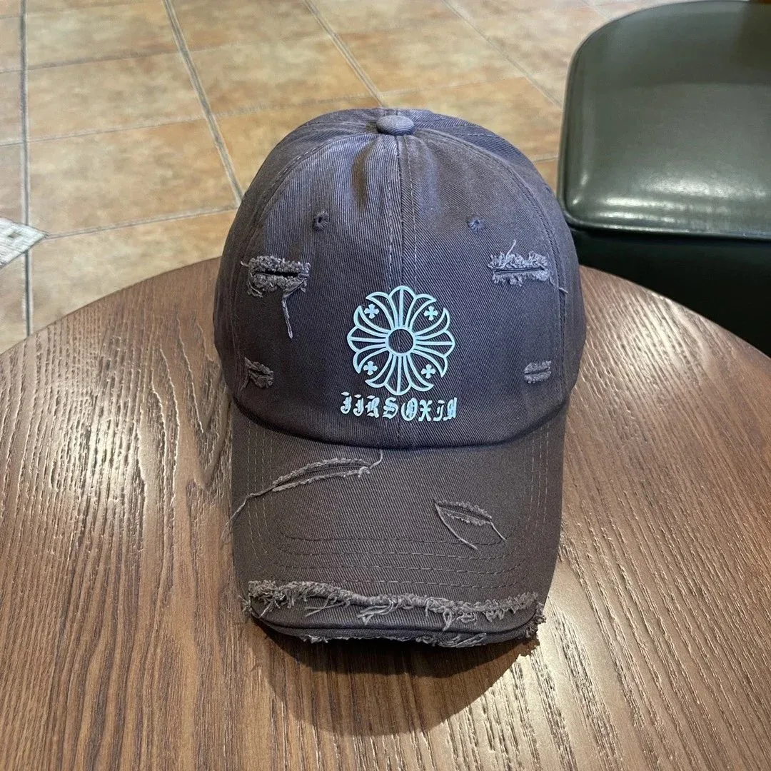 Chrome Hearts Chrome Hearts CH Cross Distressed Baseball Cap Brown Brown