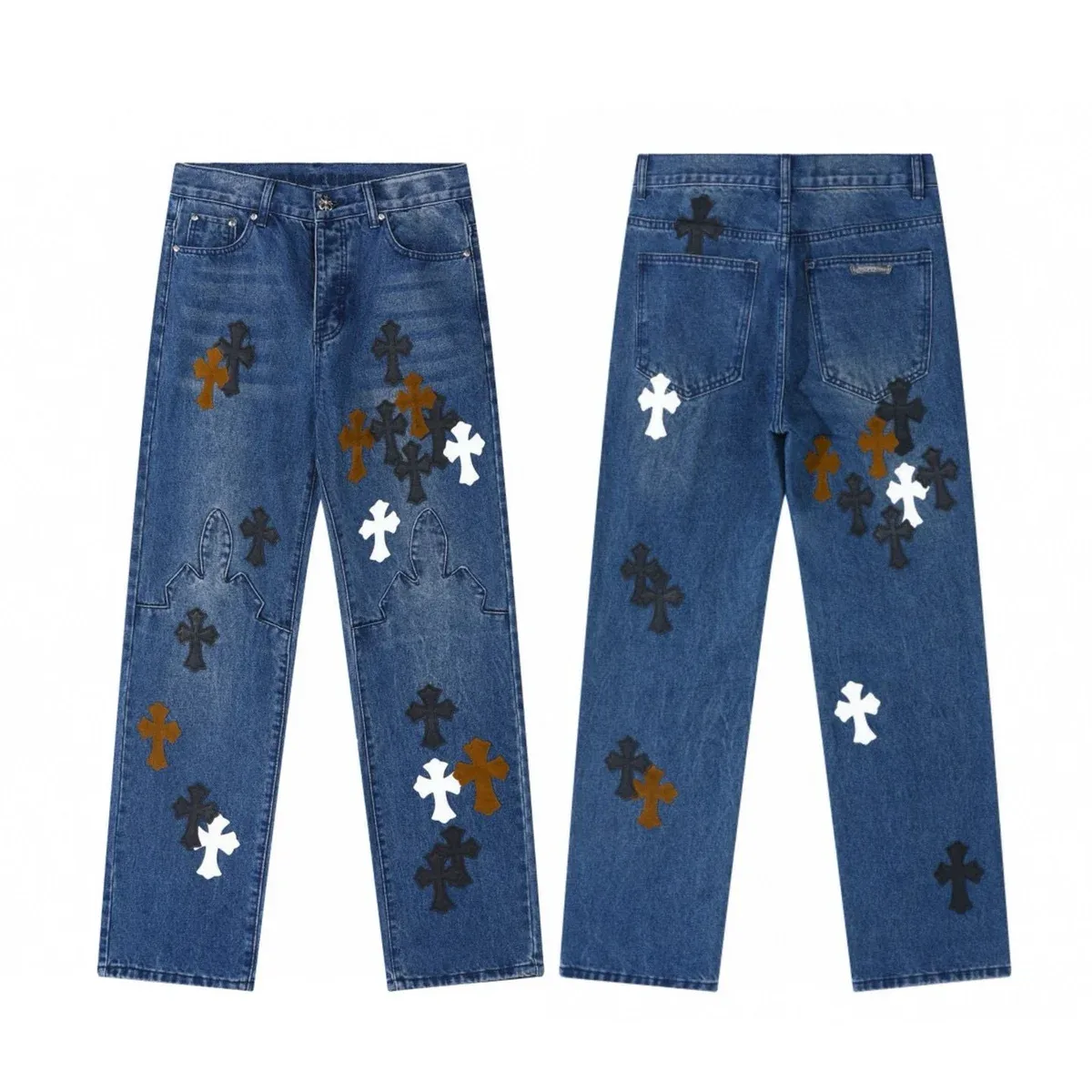Chrome Hearts Chrome Hearts CH Cross Multicolor Crosses Jeans Blue