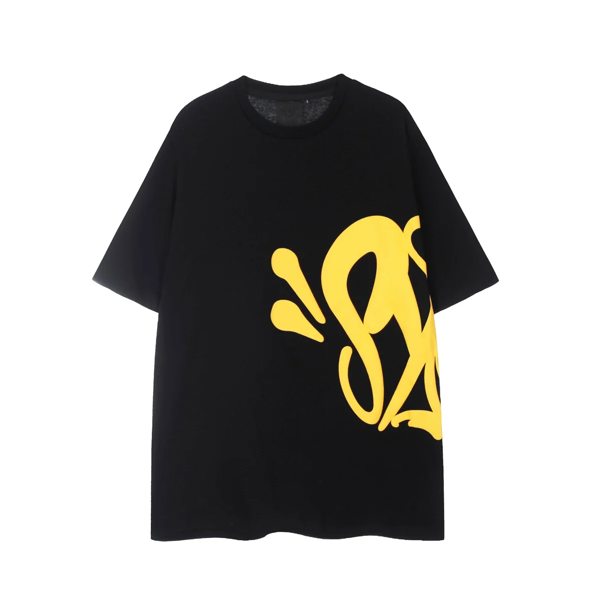 Other Black T-Shirt with Yellow Graphic Print Black - 1