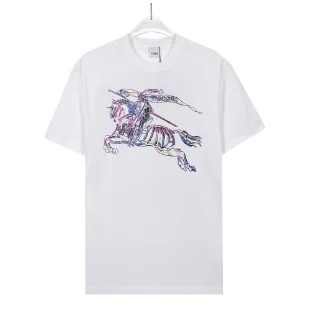 Burberry Burberry Horse Print T-Shirt White T-Shirts White - 1