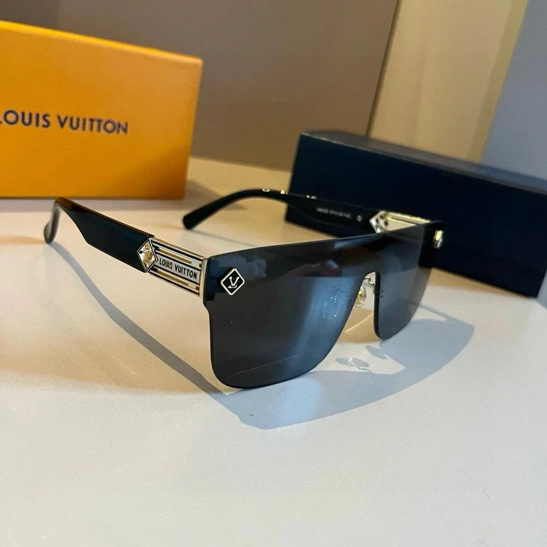 Louis Vuitton Louis Vuitton Monogram Shield Sunglasses Black Black