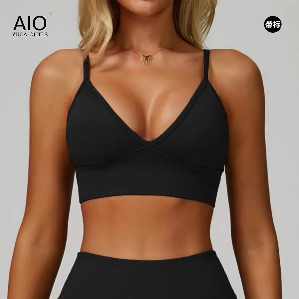 AIO YUGA OUTLS AIO YUGA OUTLS Advanced Support Sports Bra Advanced Black Underwear & Swim Black - 1