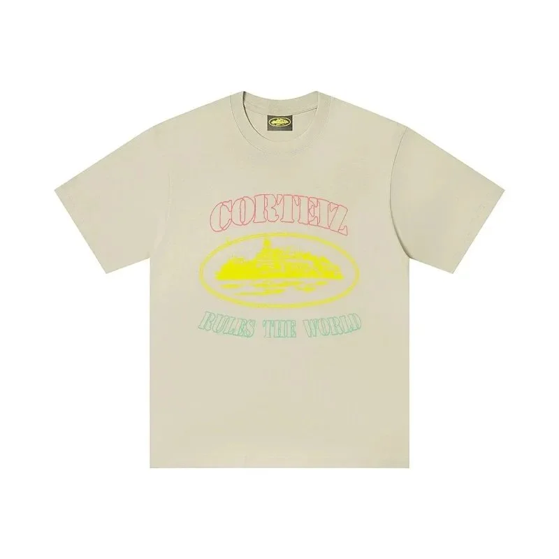Corteiz Cortez Rules the World T-Shirt Beige Beige - 1