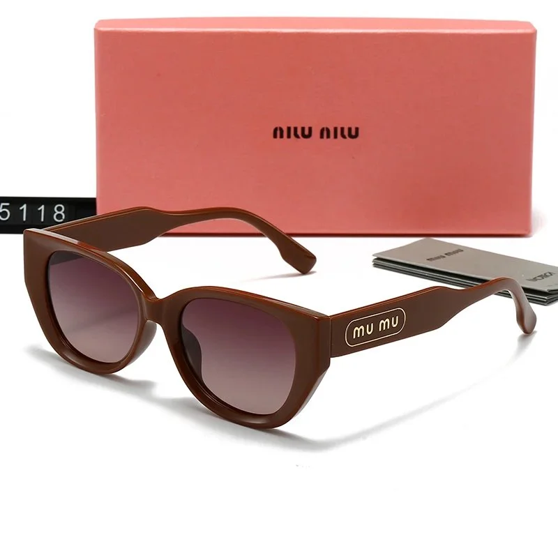 Miu Miu Miu Miu Brown Gradient Cat-Eye Sunglasses Brown - 1