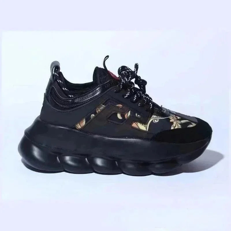 Balenciaga Balenciaga Track Black Gold Print Sneakers Black