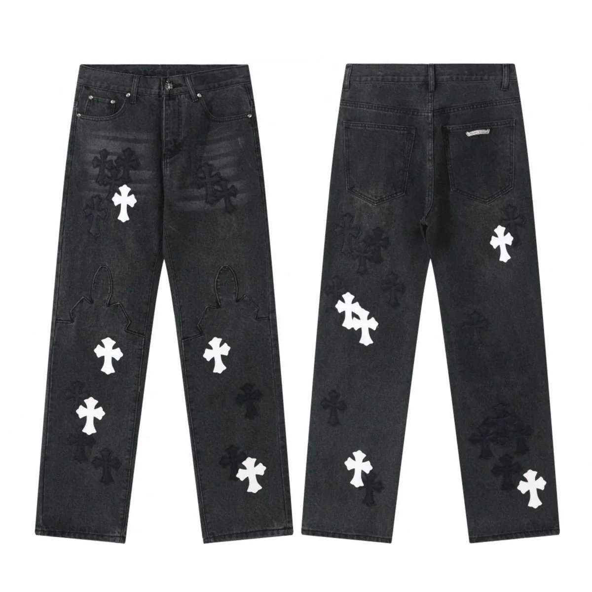 Chrome Hearts Chrome Hearts CH Cross Black/White Cross Jeans Black