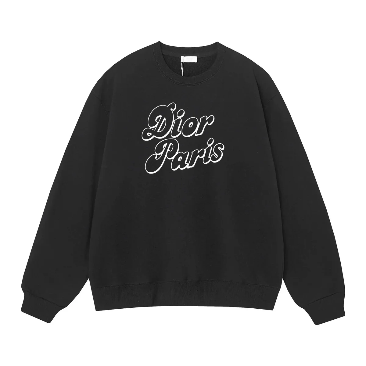 Dior Dior Black Dior Paris Crewneck Sweatshirt Black - 1