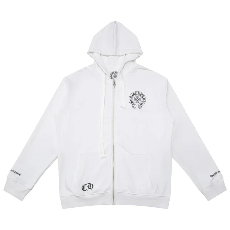 Chrome Hearts Chrome Hearts White Zip-Up Hoodie White