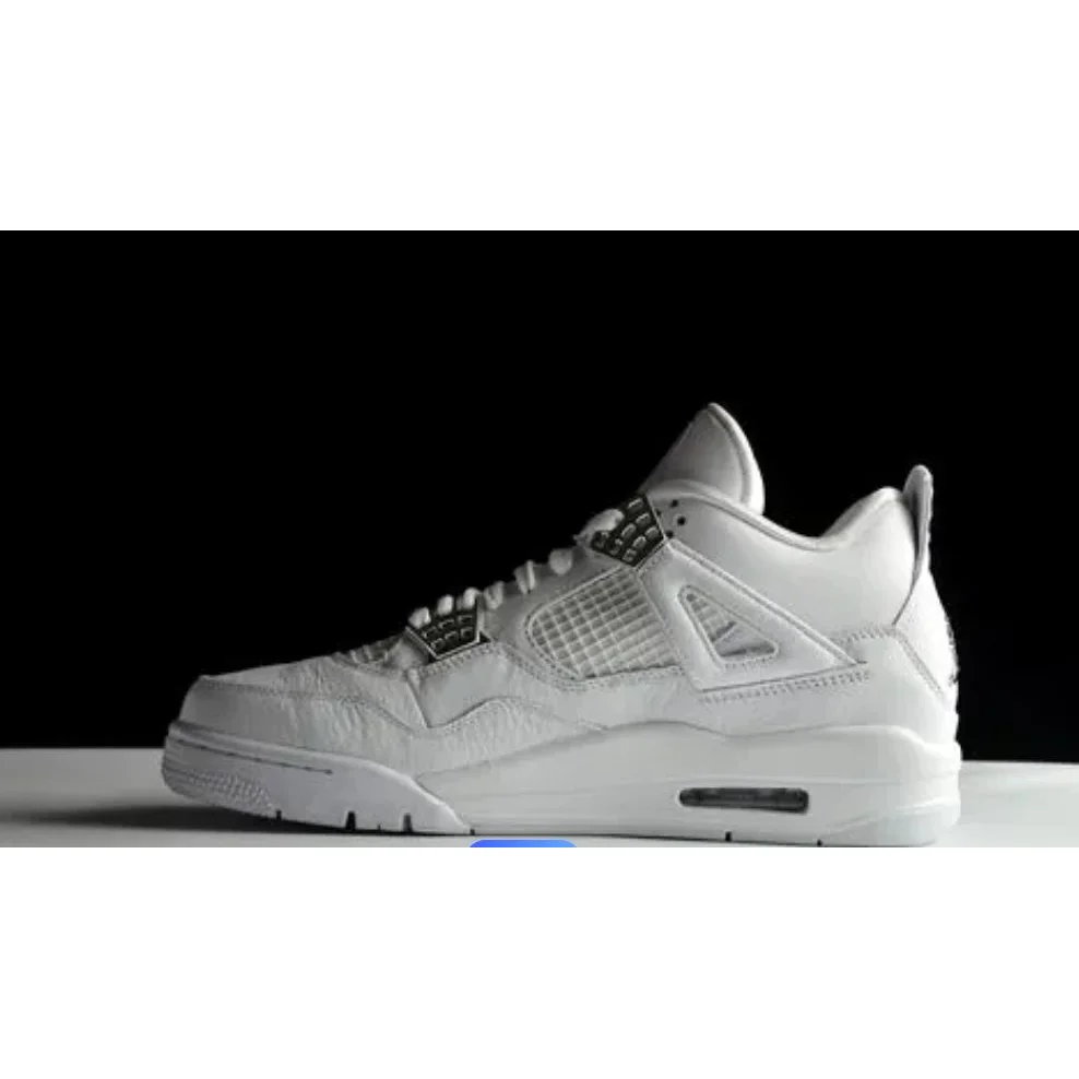 Nike Nike Air Jordan 4 White Triple Black Sneakers White - 1