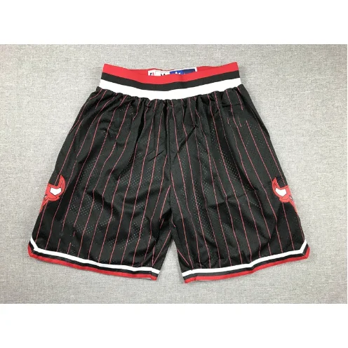Other Black Red Striped Mesh Basketball Shorts Black - 1