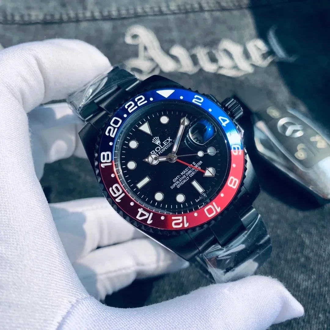 Rolex Rolex GMT-Master II Black Shell Black Dial Triple Red & Blue Bezel Watch Black