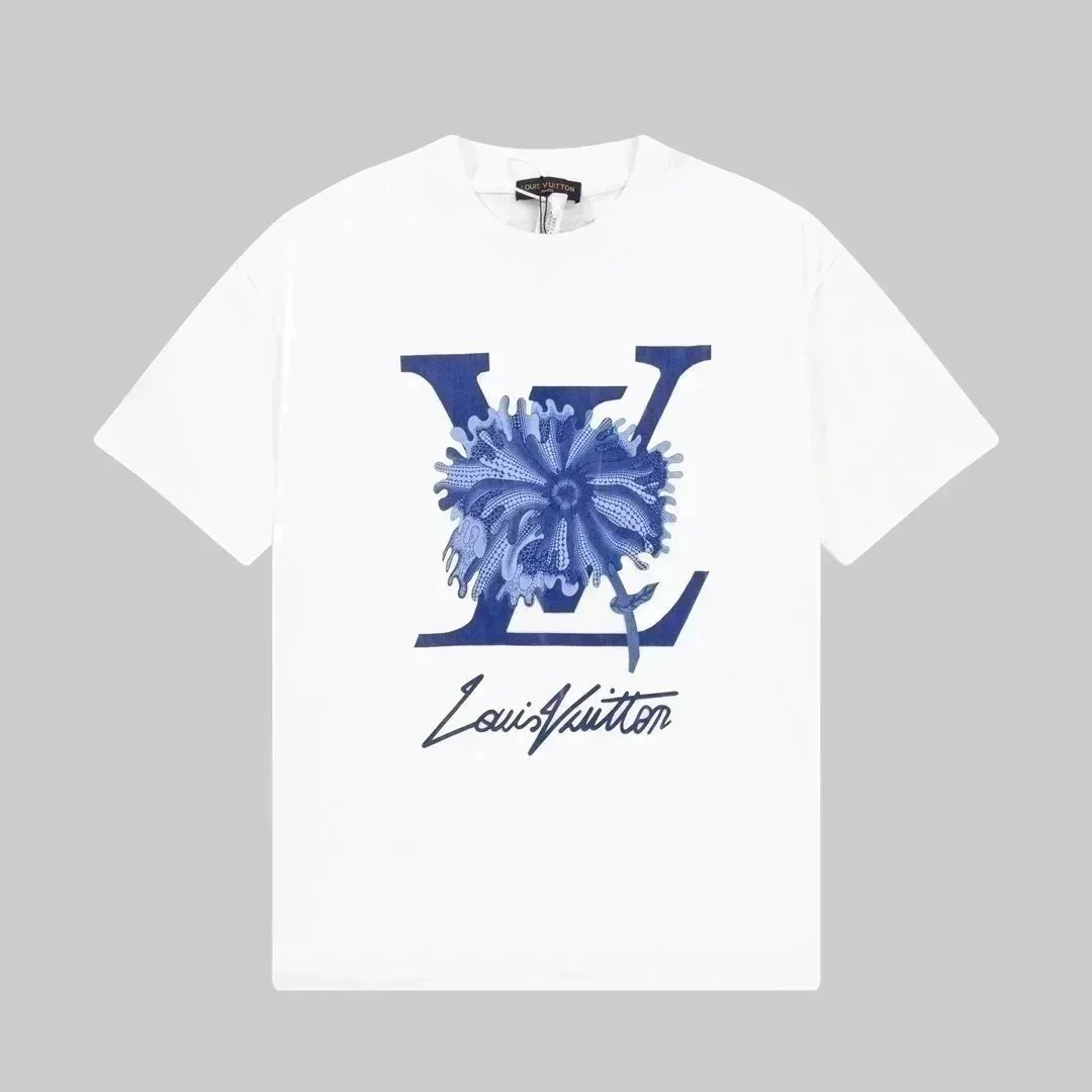 Louis Vuitton Louis Vuitton Monogram White Blue Flower T-Shirt White