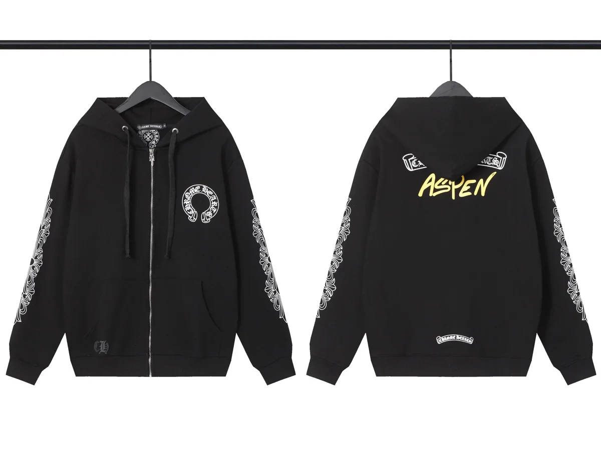 Chrome Hearts Chrome Hearts Aspen Black Zip-Up Hoodie Black - 1