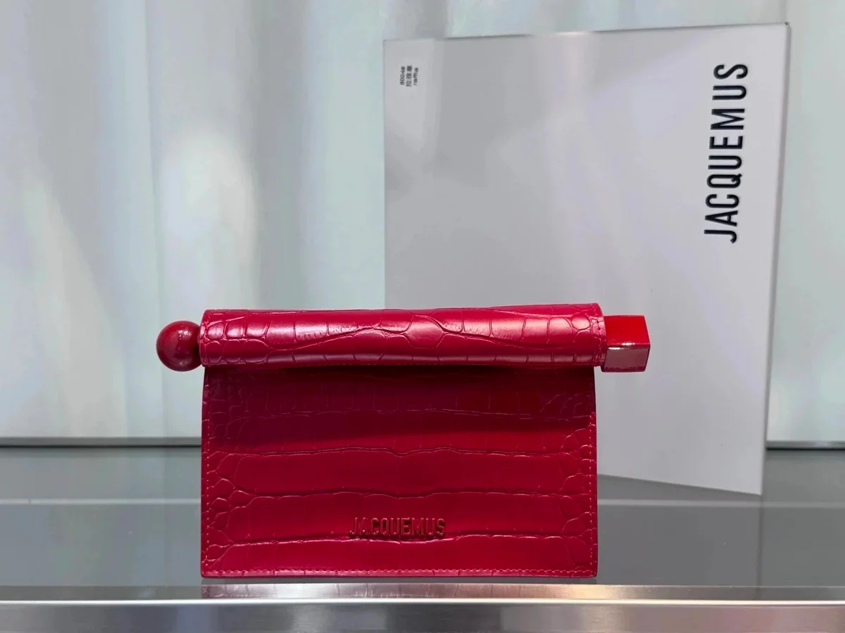 Jacquemus Jacquemus Red Crocodile Texture Mini Bag Red