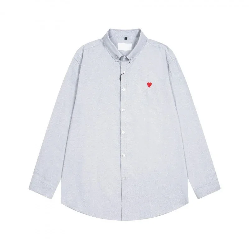 Ami Paris Ami Paris Ami de Coeur 802 Grey Button-Down Shirt Grey