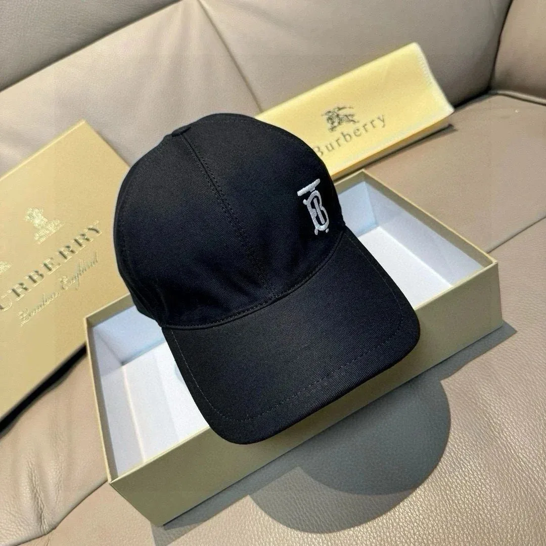 Burberry Burberry TB Logo Black Cap Headwear Black - 1