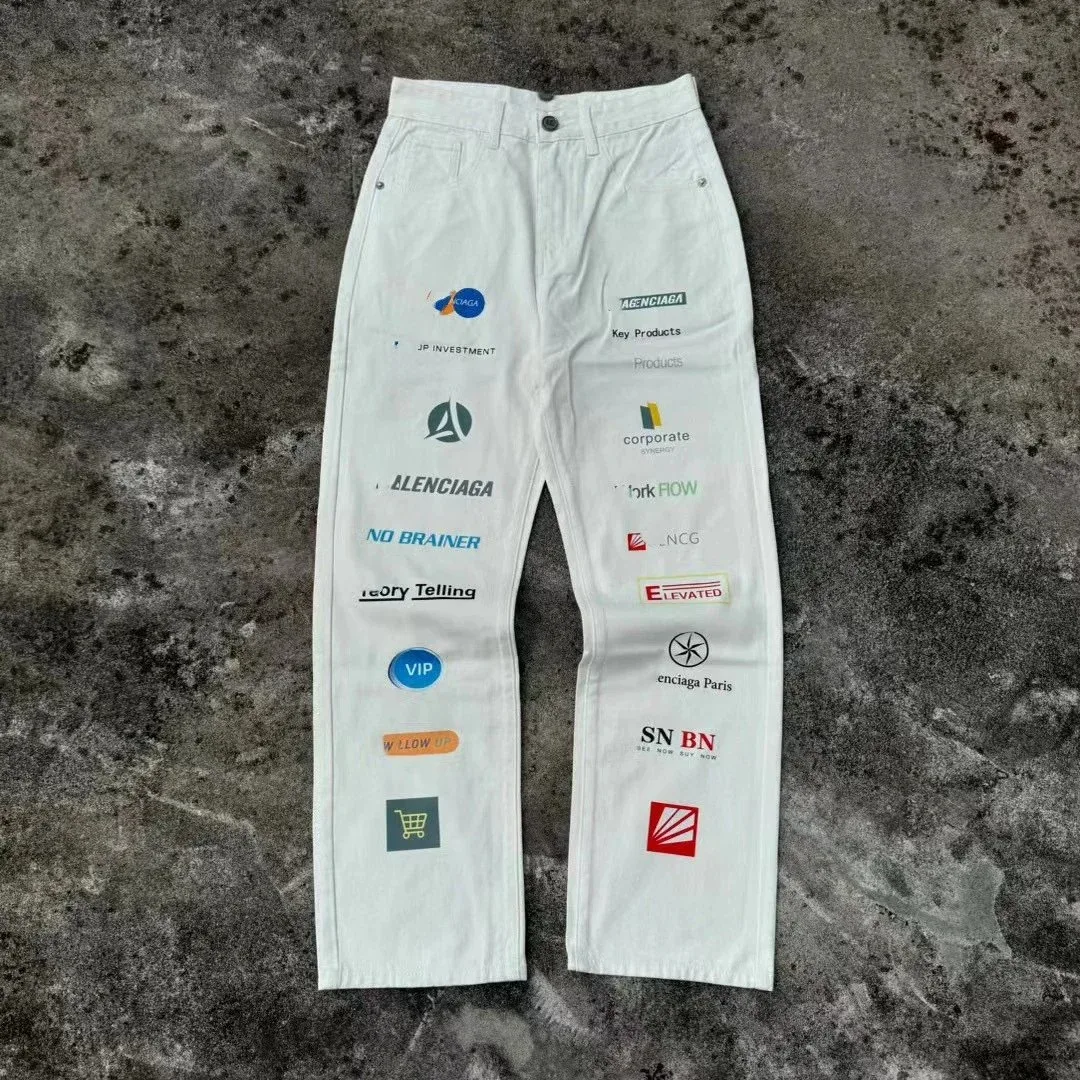 Other Printed Logo Trousers 609 White White - 1