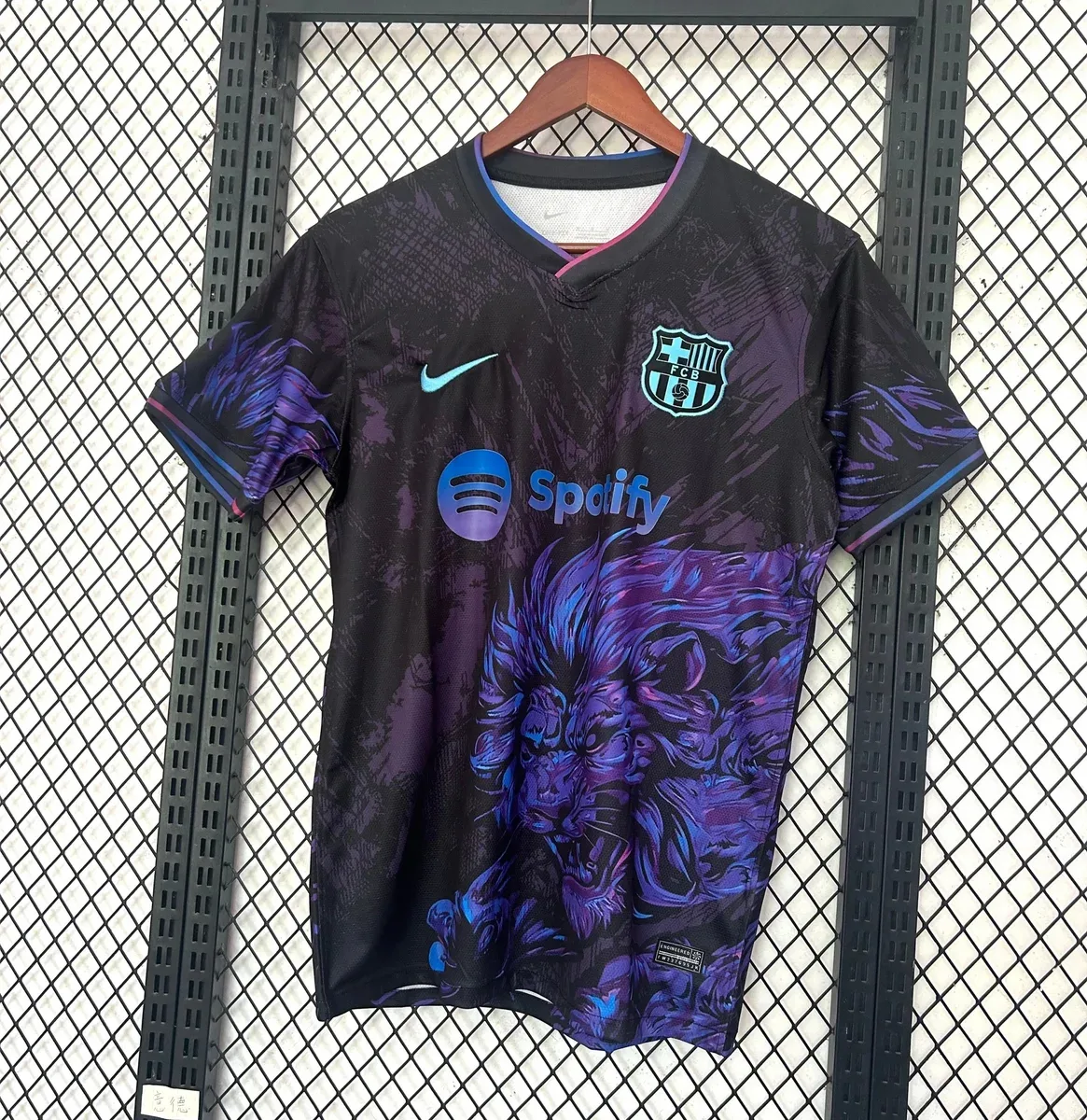 Nike Nike FC Barcelona Away Jersey Black Lion Print Black - 1