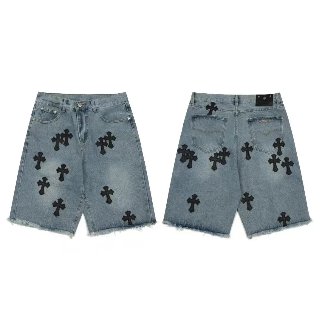 Chrome Hearts Chrome Hearts Cross Denim Shorts CH 04 Shorts Blue - 1